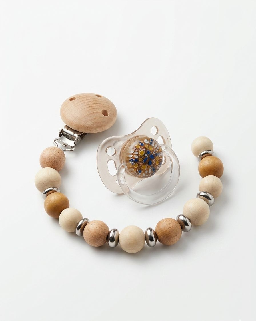 Pretty Baby Pacifier With Chain