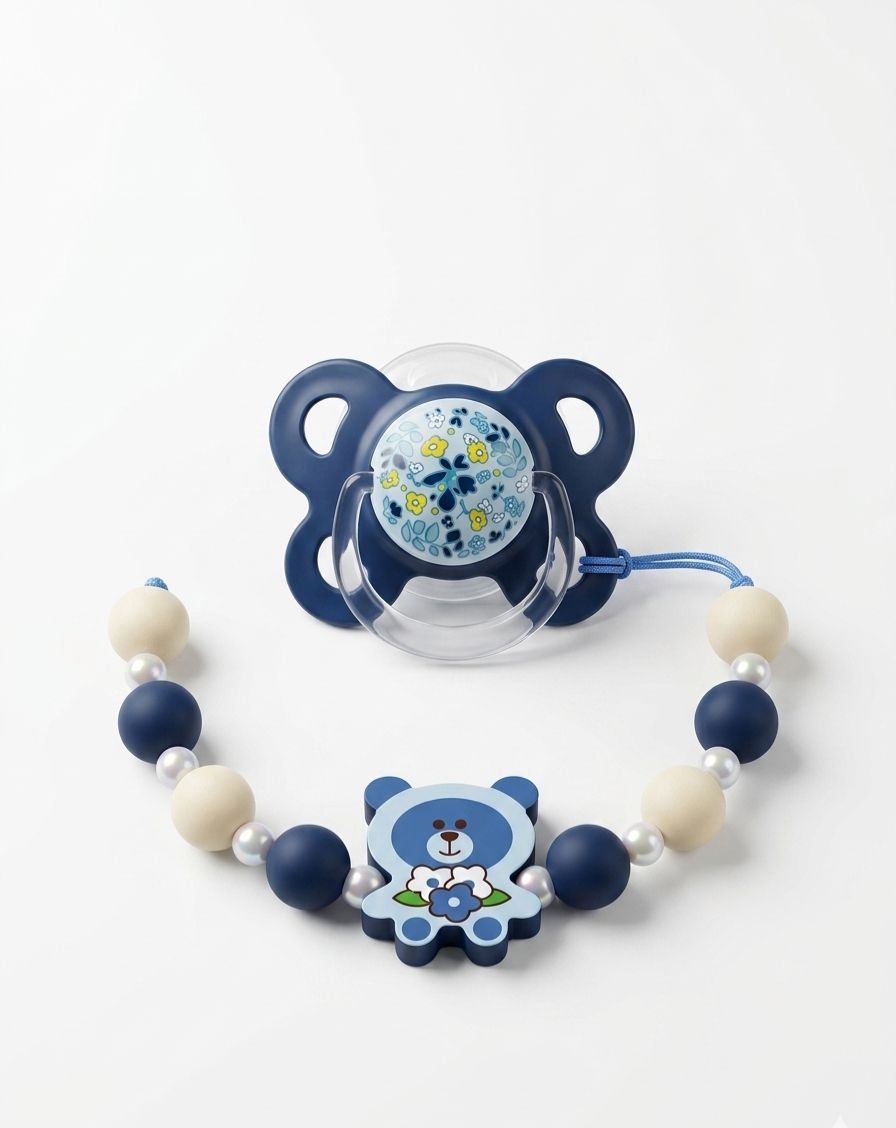 Pretty Baby Pacifier With Chain
